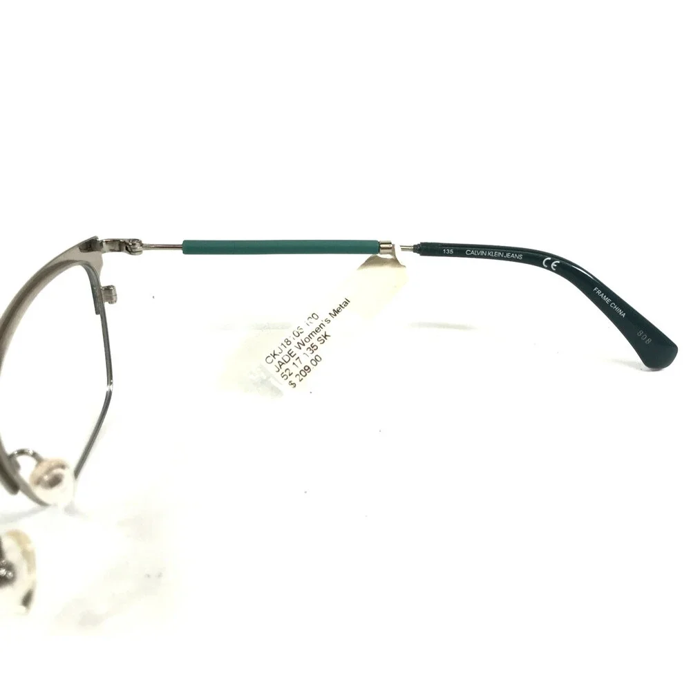 Calvin Klein Jeans Eyeglasses Frame CKJ18105 305 Jade Cat Eye Full Rim 52-17-135